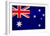 Australia Flag Design with Wood Patterning - Flags of the World Series-Philippe Hugonnard-Framed Premium Giclee Print