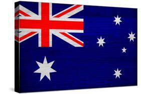 Australia Flag Design with Wood Patterning - Flags of the World Series-Philippe Hugonnard-Stretched Canvas