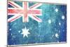 Australia Flag-duallogic-Mounted Art Print