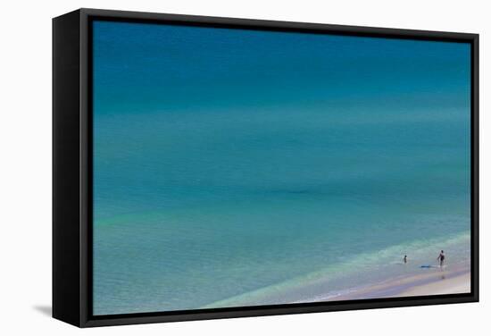 Australia, Fleurieu Peninsula, Port Willunga, Elevated Beach View-Walter Bibikow-Framed Stretched Canvas