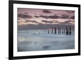 Australia, Fleurieu Peninsula, Port Willunga, Old Jetty, Dusk-Walter Bibikow-Framed Photographic Print