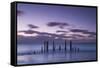 Australia, Fleurieu Peninsula, Port Willunga, Old Jetty, Dusk-Walter Bibikow-Framed Stretched Canvas