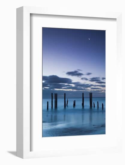 Australia, Fleurieu Peninsula, Port Willunga, Old Jetty, Dusk-Walter Bibikow-Framed Photographic Print