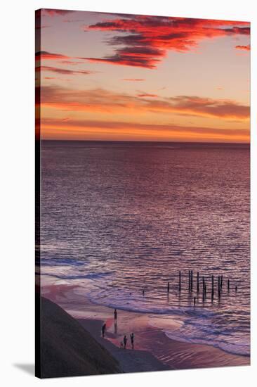 Australia, Fleurieu Peninsula, Port Willunga, Sunset-Walter Bibikow-Stretched Canvas