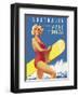 Australia - Fly there by BOAC (British Overseas Airways Corporation) and Qantas-null-Framed Art Print