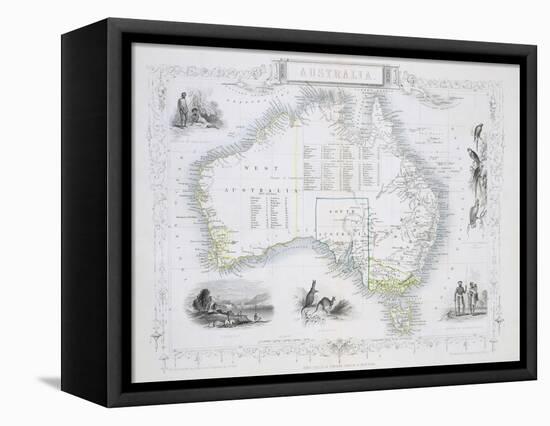 Australia, from a Series of World Maps, c.1850-John Rapkin-Framed Stretched Canvas