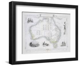 Australia, from a Series of World Maps, c.1850-John Rapkin-Framed Giclee Print