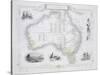 Australia, from a Series of World Maps, c.1850-John Rapkin-Stretched Canvas