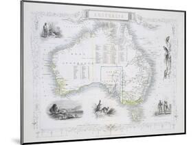 Australia, from a Series of World Maps, c.1850-John Rapkin-Mounted Giclee Print