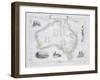 Australia, from a Series of World Maps, c.1850-John Rapkin-Framed Giclee Print