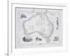 Australia, from a Series of World Maps, c.1850-John Rapkin-Framed Giclee Print