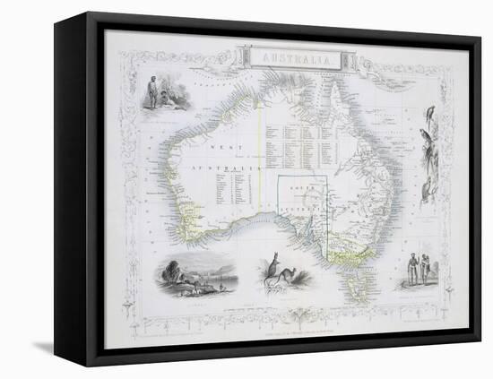 Australia, from a Series of World Maps, c.1850-John Rapkin-Framed Stretched Canvas