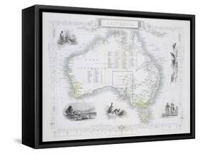 Australia, from a Series of World Maps, c.1850-John Rapkin-Framed Stretched Canvas