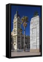 Australia, Glenelg, Glenelg Town Hall and War Memorial-Walter Bibikow-Framed Stretched Canvas