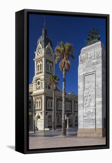 Australia, Glenelg, Glenelg Town Hall and War Memorial-Walter Bibikow-Framed Stretched Canvas