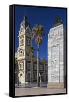 Australia, Glenelg, Glenelg Town Hall and War Memorial-Walter Bibikow-Framed Stretched Canvas