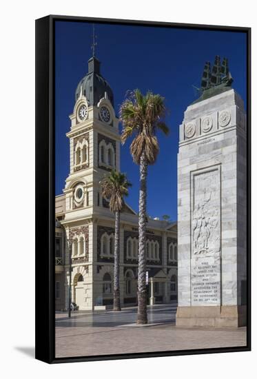 Australia, Glenelg, Glenelg Town Hall and War Memorial-Walter Bibikow-Framed Stretched Canvas