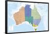 AUSTRALIA MAP-null-Framed Poster