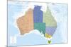 AUSTRALIA MAP-null-Mounted Poster