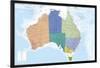AUSTRALIA MAP-null-Lamina Framed Poster