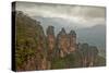 Australia, New South Wales, Blue Mountains, Echo Point, Three Sisters-Rona Schwarz-Stretched Canvas
