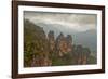 Australia, New South Wales, Blue Mountains, Echo Point, Three Sisters-Rona Schwarz-Framed Photographic Print