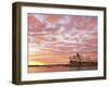 Australia, New South Wales, Sydney, Sydney Opera House, Boat in Harbour at Sunrise-Shaun Egan-Framed Photographic Print