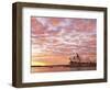 Australia, New South Wales, Sydney, Sydney Opera House, Boat in Harbour at Sunrise-Shaun Egan-Framed Photographic Print