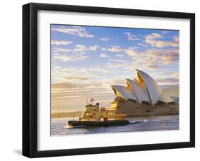 Australia, New South Wales, Sydney, Sydney Opera House, Boat Infront of Opera House-Shaun Egan-Framed Photographic Print