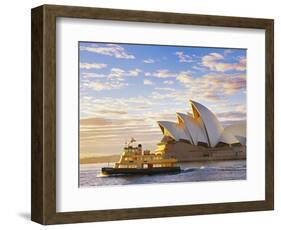 Australia, New South Wales, Sydney, Sydney Opera House, Boat Infront of Opera House-Shaun Egan-Framed Photographic Print