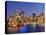 Australia, New South Wales, Sydney, Sydney Opera House, City Skyline at Dusk-Shaun Egan-Stretched Canvas