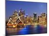 Australia, New South Wales, Sydney, Sydney Opera House, City Skyline at Dusk-Shaun Egan-Mounted Premium Photographic Print