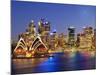 Australia, New South Wales, Sydney, Sydney Opera House, City Skyline at Dusk-Shaun Egan-Mounted Photographic Print
