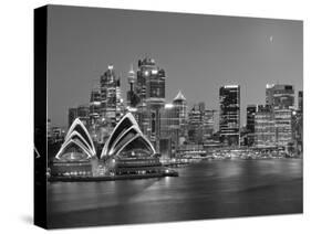 Australia, New South Wales, Sydney, Sydney Opera House, City Skyline at Dusk-Shaun Egan-Stretched Canvas