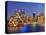 Australia, New South Wales, Sydney, Sydney Opera House, City Skyline at Dusk-Shaun Egan-Stretched Canvas