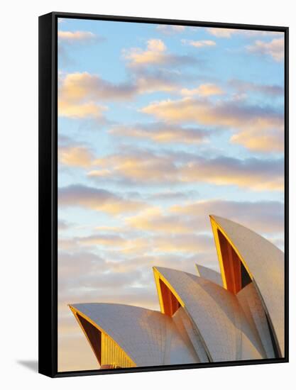 Australia, New South Wales, Sydney, Sydney Opera House, Close-Up at Sunrise-Shaun Egan-Framed Stretched Canvas