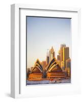 Australia, New South Wales, Sydney, Sydney Opera House, Passenger Ferry Passing Opera House-Shaun Egan-Framed Photographic Print