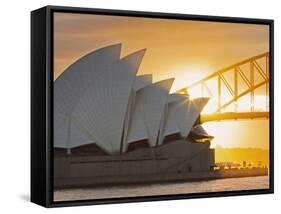 Australia, New South Wales, Sydney, Sydney Opera House,-Shaun Egan-Framed Stretched Canvas