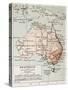Australia Old Map. By Paul Vidal De Lablache, Atlas Classique, Librerie Colin, Paris, 1894-marzolino-Stretched Canvas