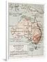 Australia Old Map. By Paul Vidal De Lablache, Atlas Classique, Librerie Colin, Paris, 1894-marzolino-Framed Art Print