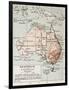 Australia Old Map. By Paul Vidal De Lablache, Atlas Classique, Librerie Colin, Paris, 1894-marzolino-Framed Art Print