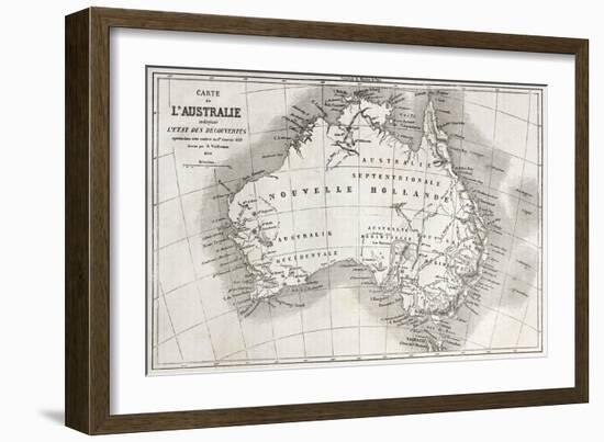 Australia Old Map-marzolino-Framed Art Print