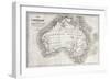 Australia Old Map-marzolino-Framed Art Print