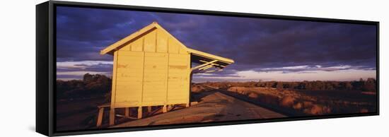 Australia Outback Railway Station Near Broken Hill-null-Framed Stretched Canvas