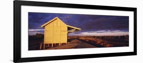 Australia Outback Railway Station Near Broken Hill-null-Framed Photographic Print