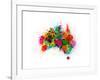 Australia Paint Splashes Map-Michael Tompsett-Framed Art Print