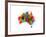 Australia Paint Splashes Map-Michael Tompsett-Framed Art Print