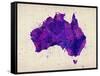 Australia Paint Splashes Map-Michael Tompsett-Framed Stretched Canvas