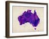 Australia Paint Splashes Map-Michael Tompsett-Framed Art Print