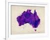 Australia Paint Splashes Map-Michael Tompsett-Framed Art Print